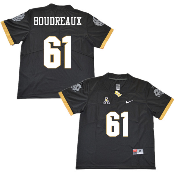 Men #61 Parker Boudreaux UCF Knights College Football Jerseys Sale-Black